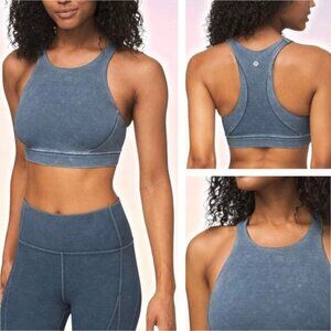 LULULEMON Bob and Weave Bra Sz 4 Washed Night Diver